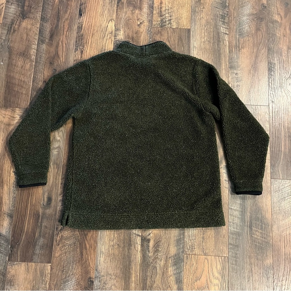 LL Bean fleece hunter green speckled sweater. Size Medium, women’s